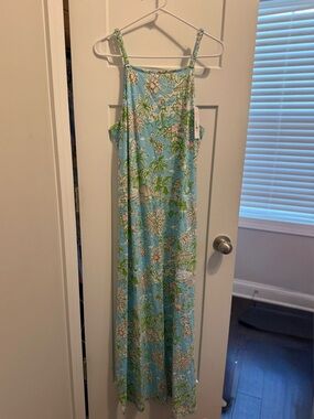 Lilly Pulitzer Light Blue Floral Maxi Dress